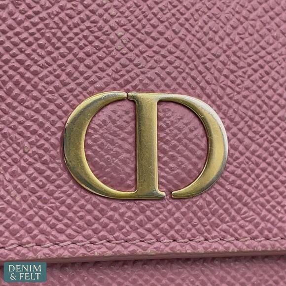 Christian Dior Montaigne 30 Lotus Pink Trifold Compact Wallet Gold Hardware - Picture 9 of 16